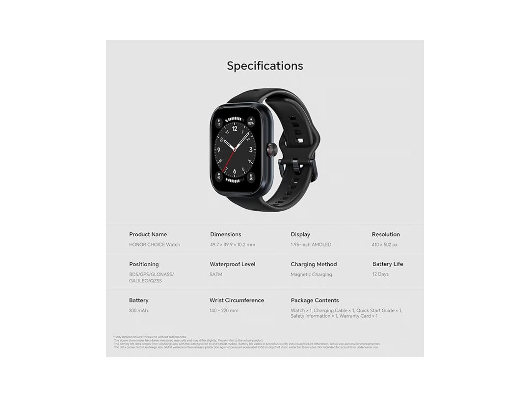 Honor Choice Watch - Black Honor Choice Watch - Black